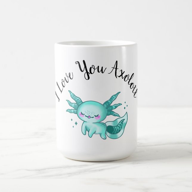 Mug Axolotl adorable joli dessin comme Love Pun (Centre)