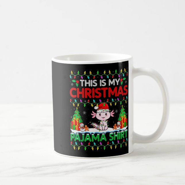 Mug Axolotl Christmas Santa Hat Pajama Shirt Axolotl L (Droite)