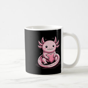 Mug Axolotl tenant un cœur Saint-Valentin Cute Valenti
