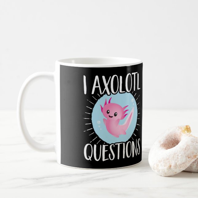 Mug Axolotls I Axolotl Questions Kawaii (Avec donut)