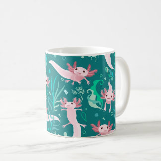 Mug Axolotta rose sur la boue Turquoise