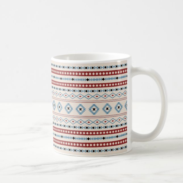 Mug Aztec Blue Red Black Cream Mixte Motifs Motif (Droite)
