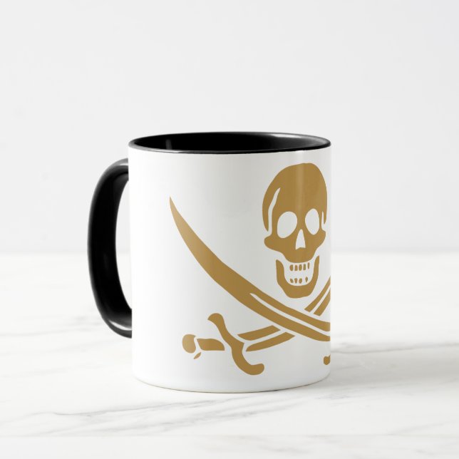 Mug Aztec Gold Crâne et cutlass Pirate Calico Jack (Devant gauche)