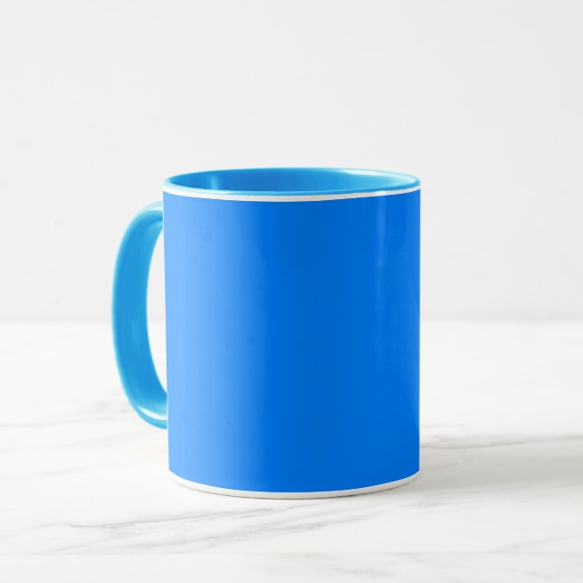 Mug Azure (couleur solide) (Devant gauche)