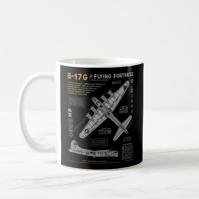 Mug B-17 Flying Fortress 2ème guerre mondiale B-17G Bo (Gauche)