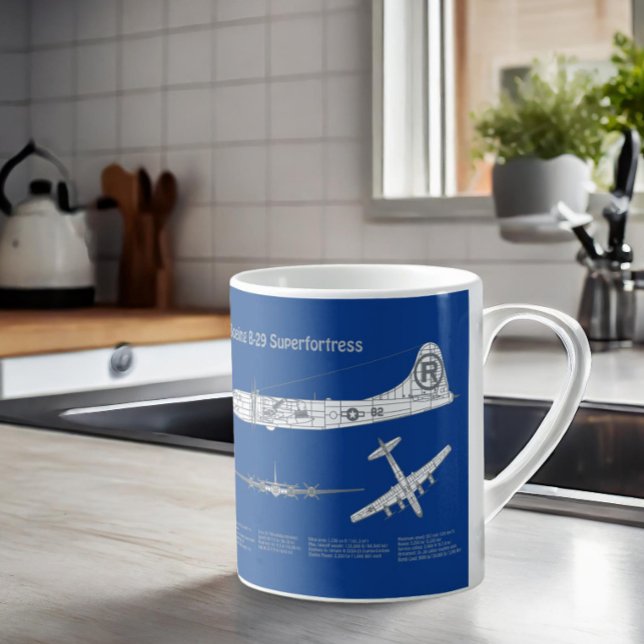 Mug B-29 Superforteresse - Plan directeur de l'avion A (Créateur téléchargé)