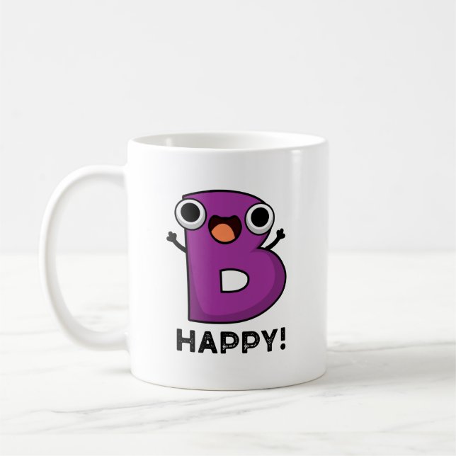 Mug B Joyeux jeu amusant Alphabet Pun (Gauche)