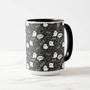 Mug B&W Cute Doodle Halloween Motif