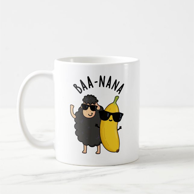 Mug Baa-nana Funny Banana Puns (Gauche)