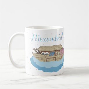 Mug Baby Boy Blue Noah's Ark Baby shower cadeau Café