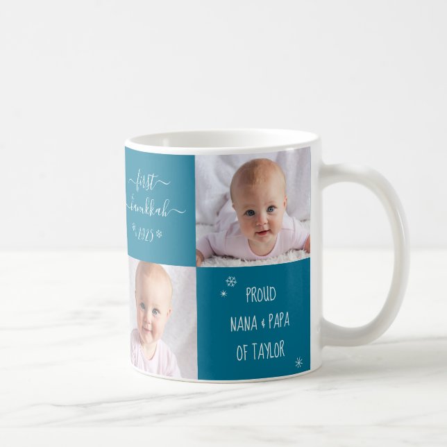 Mug Baby First Hanoukka Grand-parents 2 Photo personna (Droite)