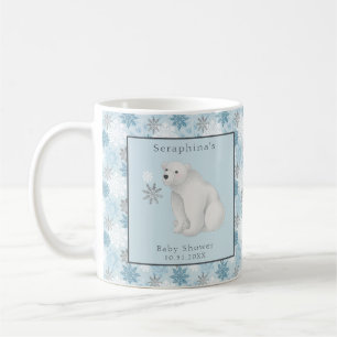 Mug Baby shower cadeau Blue Winter Polar Bear