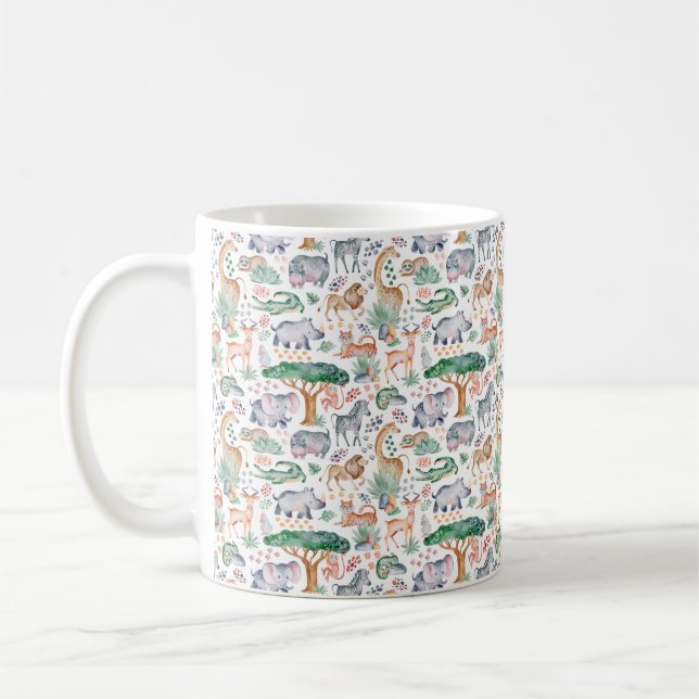 Mug Baby shower des animaux de Safari de la Jungle tro (Gauche)