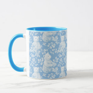 Mug Baby shower d'ours Floral Toile