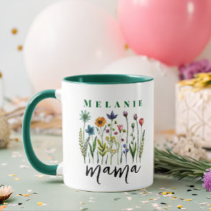 Mug Baby shower Fleur sauvage Mama