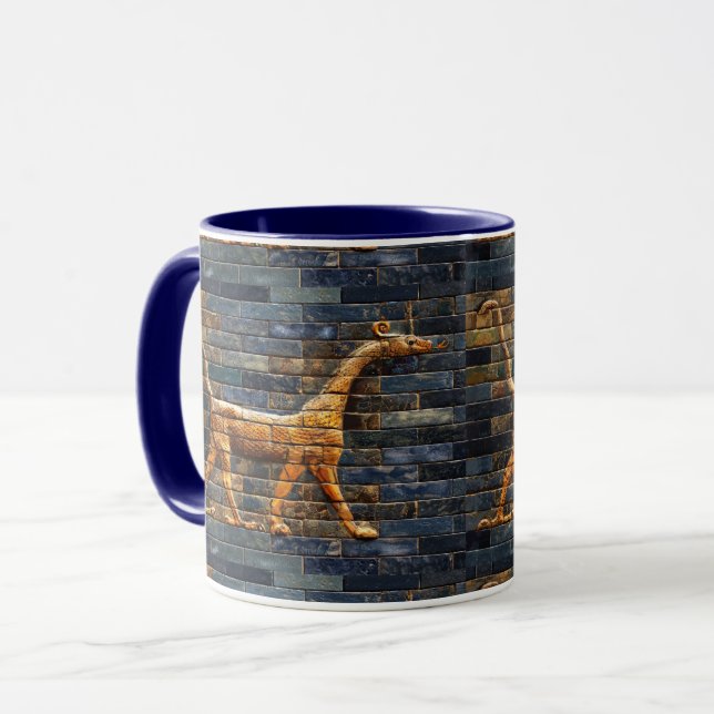 Mug BABYLONIAN SNAKE DRAGONS Antique Assyrian Art  (Devant gauche)