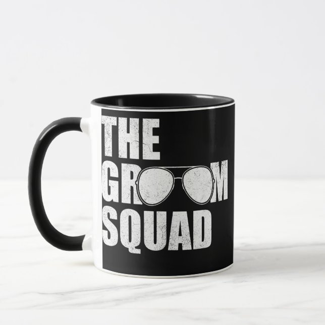 Mug Bachelor Party s Pour Hommes Homme Groom Squad (Gauche)