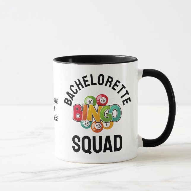 MUG BACHELORETTE BINGO SQUAD PERSONNALISÉE (Droite)