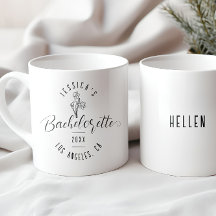 Bachelorette Naissance Mars Fleur Chic noir Script