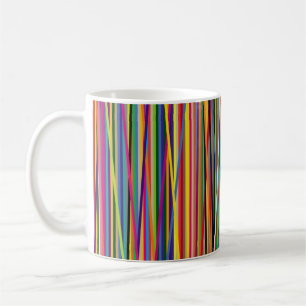 Mug background bright and colorful made of stripescol