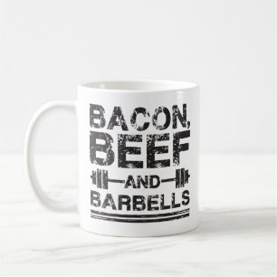 Mug Bacon, Boeuf, Barbells - Gym Working Motivational