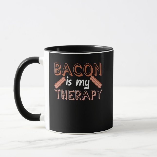 Mug Bacon dit plaisanterie Thérapie Viande Ventre de p (Gauche)