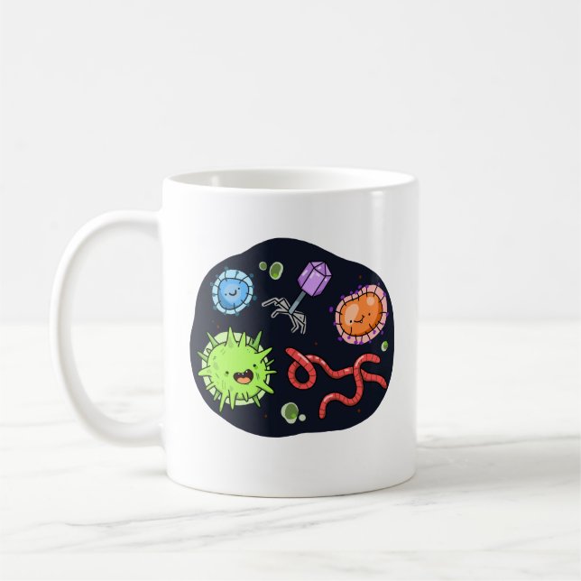 Mug Bactérie de Cute Kawaii (Gauche)