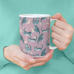 Mug Bad Grey Tabby Chats Frapper Tout