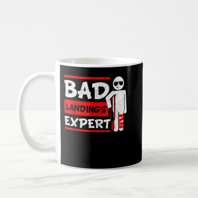 Mug Bad Landings Expert Broken Bones Foot Blessure R (Gauche)