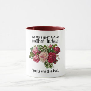 Mug BADASS - Cadeau de belle-mère - Un des Roses les p