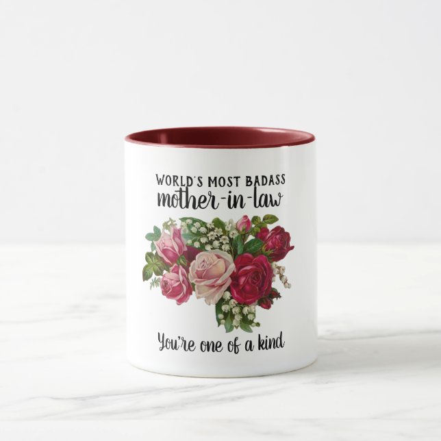 Mug BADASS - Cadeau de belle-mère - Un des Roses les p (Centre)