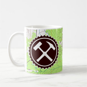 Mug Badge de marteau de roche avec carte topo