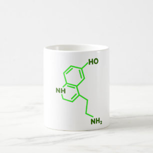 Mug Badge de molécule de sérotonine