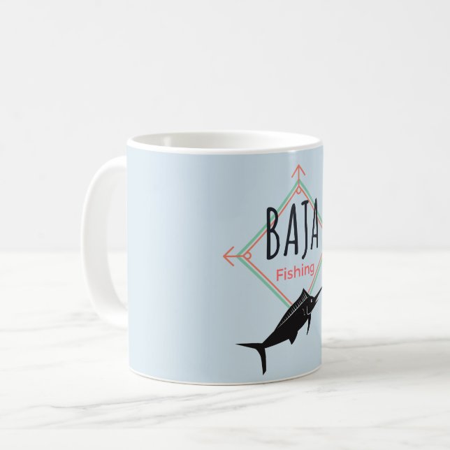 Mug Badge de pêche Baja (Devant gauche)