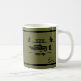 Mug Badge de pêcheur de combat de l'Alaska