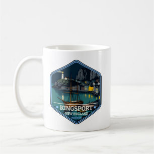 Mug Badge de voyage vintage Kingsport New England Harb
