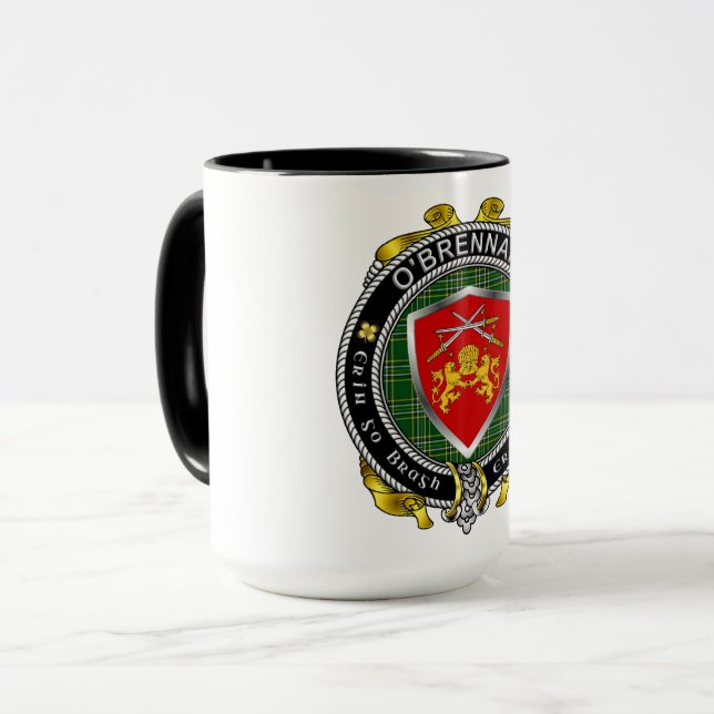 Mug Badge du Bouclier irlandais O'Brennan (Devant gauche)