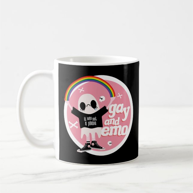 Mug Badge Gay et Emo (Gauche)