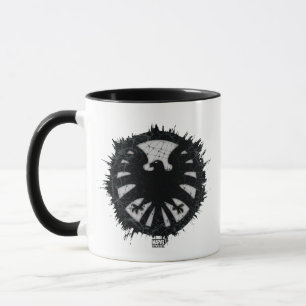 Mug Badge S.H.I.E.L.D. Réseau Mondial Grunge