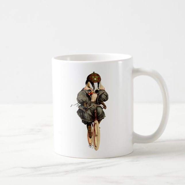 Mug Badger sur vélo Vintage (Droite)