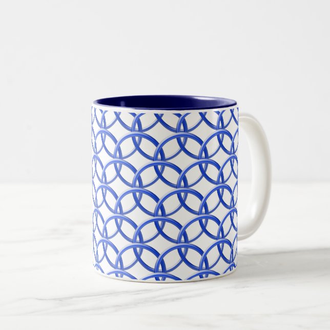 Mug - Bagues bleues intervertissantes (Devant droit)
