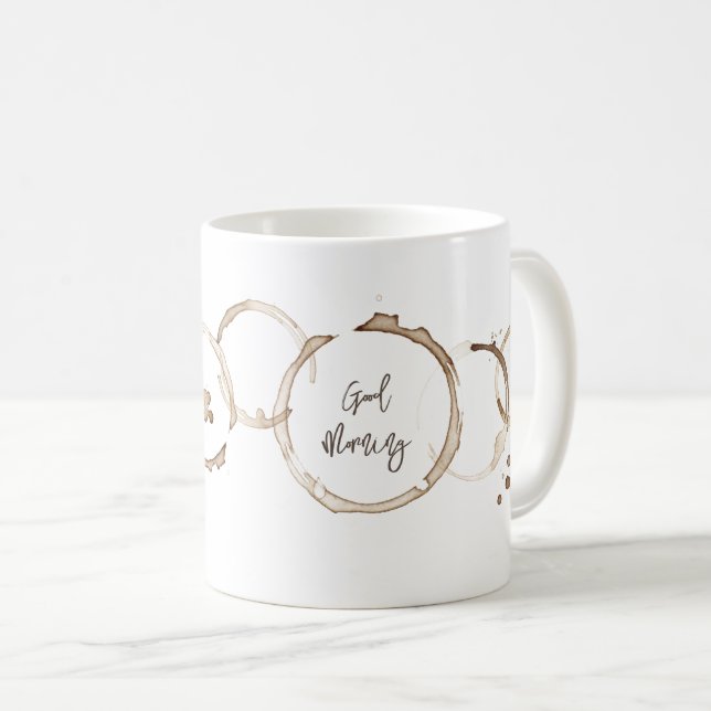 Mug Bagues de café BONNE MATINÉE Bureau Accueil Amusem (Devant droit)