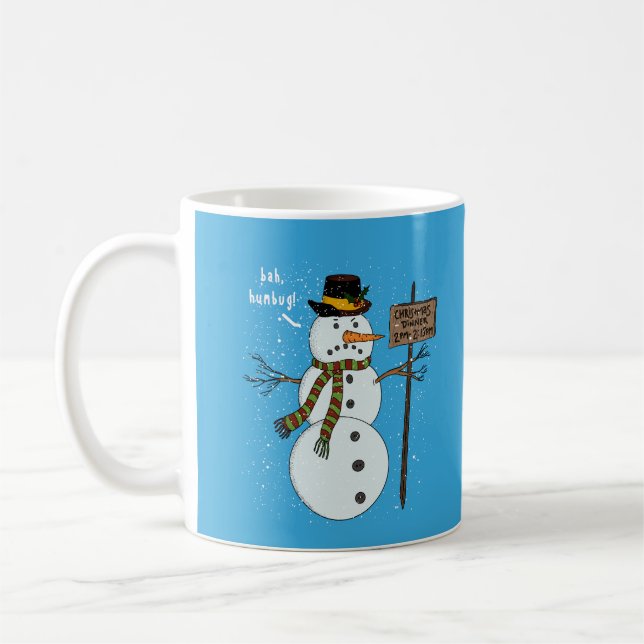 Mug Bah Humbug Grumpy Christmas Snowman Introduire (Gauche)