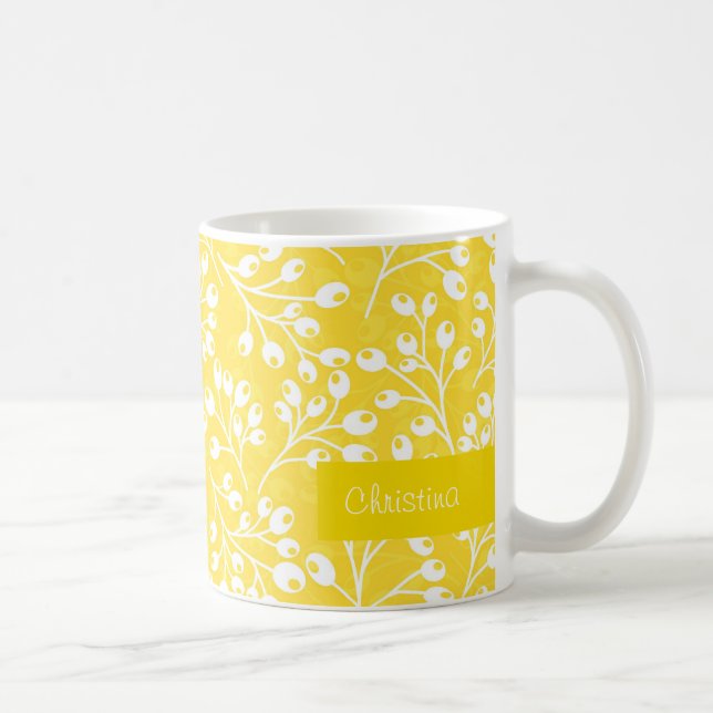 Mug Baies d'automne jaunes mûres (Droite)