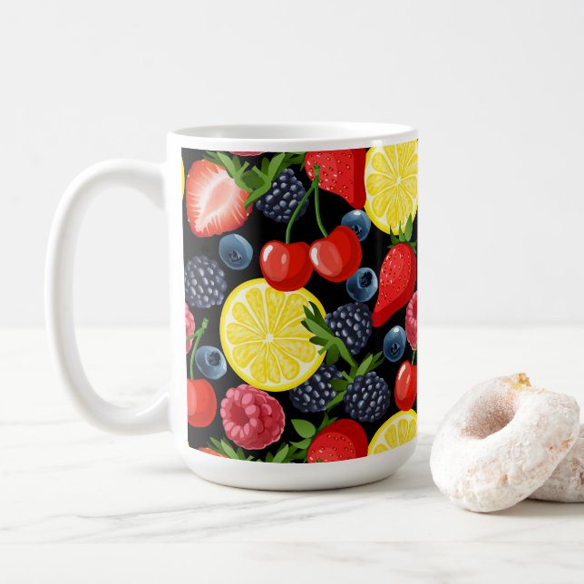 Mug Baies vives et muqueuse de citron (Avec donut)