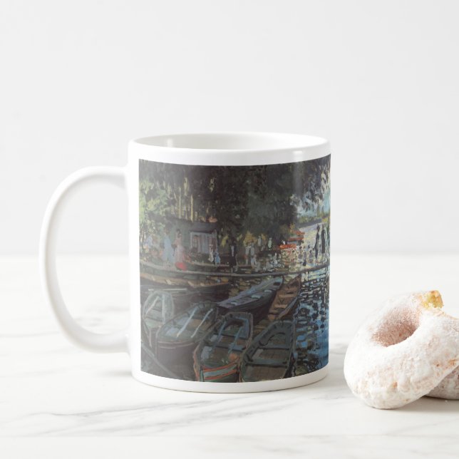 Mug Baignoires à La Grenouillère par Claude Monet (Avec donut)