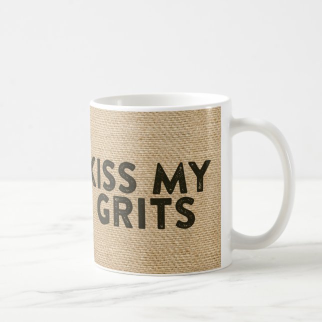 Mug Baiser de toile de jute mes poussières abrasives (Droite)