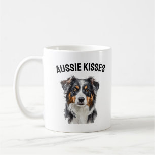 Mug Baisers Aussie - mignon chien berger australien