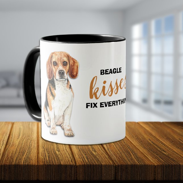 Mug Baisers de chien beagle Réparez tout (Créateur téléchargé)