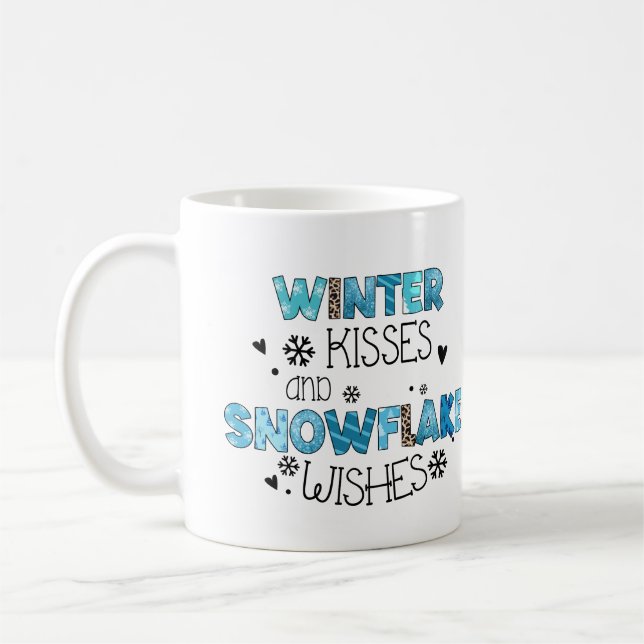 Mug Baisers d'hiver et voeux de Flambeaux de neige Vac (Gauche)